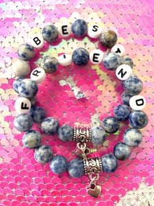 matte sodalite mala bracelet comotocapri empowerment best friend