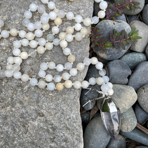 milk white opal crystal quartz pendant como to capri